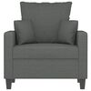 vidaXL Fauteuil Gris fonc&eacute; 60 cm Tissu