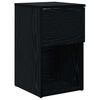 vidaXL Armoire de lit Ch&ecirc;ne noir 29 x 31,5 x 49 cm Bois d'ing&eacute;nierie