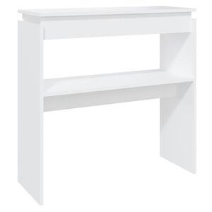 vidaXL Table console blanc 80x30x80 cm bois d'ing&eacute;nierie