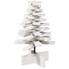 vidaXL Arbre de No&euml;l en bois pour d&eacute;coration blanc 60 cm pin massif