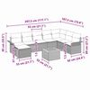 vidaXL Ensemble de canap&eacute; de jardin 9 pcs Beige Poly rotin
