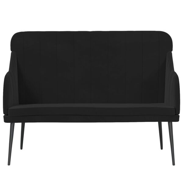 vidaXL Banc Noir 110x76x80 cm Velours