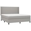 vidaXL Sommier &agrave; lattes de lit avec matelas Gris clair 160x200cm Tissu