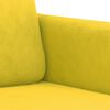 vidaXL Ensemble de canapés 2 pcs avec coussins jaune velours