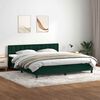 vidaXL Sommier &agrave; lattes de lit et matelas vert fonc&eacute; 200x210cm velours