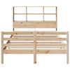 vidaXL Lit biblioth&egrave;que sans matelas 140x190 cm bois de pin massif