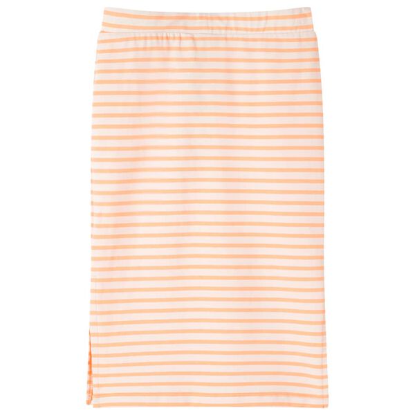 Jupe droite pour enfants avec rayures orange fluo 128