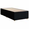 vidaXL Sommier &agrave; lattes de lit avec matelas Noir 90x200 cm Tissu