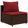 vidaXL Salon de jardin avec coussins 8 pcs marron r&eacute;sine tress&eacute;e