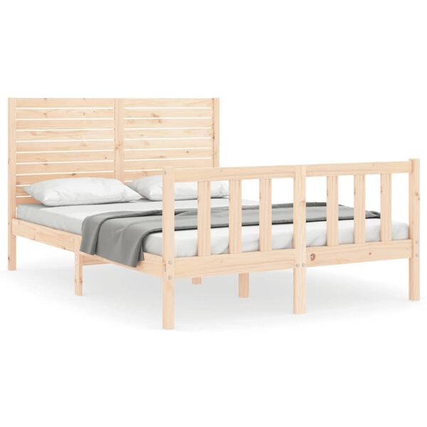vidaXL Cadre de lit sans matelas bois de pin massif