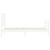 vidaXL Cadre de lit sans matelas blanc 100x200 cm bois massif