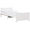 vidaXL Cadre de lit avec matelas Blanc 80 x 200 cm Bois de pin massif