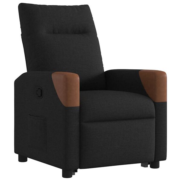 vidaXL Fauteuil inclinable noir tissu