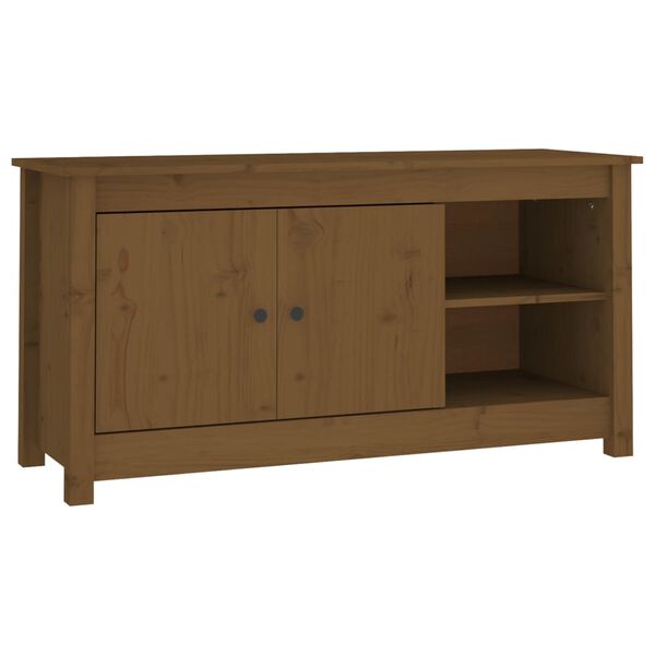 vidaXL Meuble TV Marron miel 103x36,5x52 cm Bois de pin massif