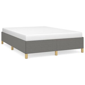 vidaXL Cadre de lit sans matelas gris fonc&eacute; 140x190 cm tissu
