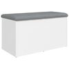 vidaXL Banc de rangement Blanc 82x42x45 cm Bois d'ingénierie