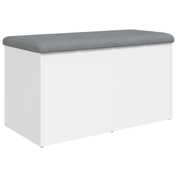 vidaXL Banc de rangement Blanc 82x42x45 cm Bois d'ingénierie