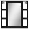 vidaXL Armoire de salle de bain à miroir noir bois d'ingénierie