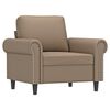 vidaXL Fauteuil avec repose-pied Cappuccino 60 cm Similicuir