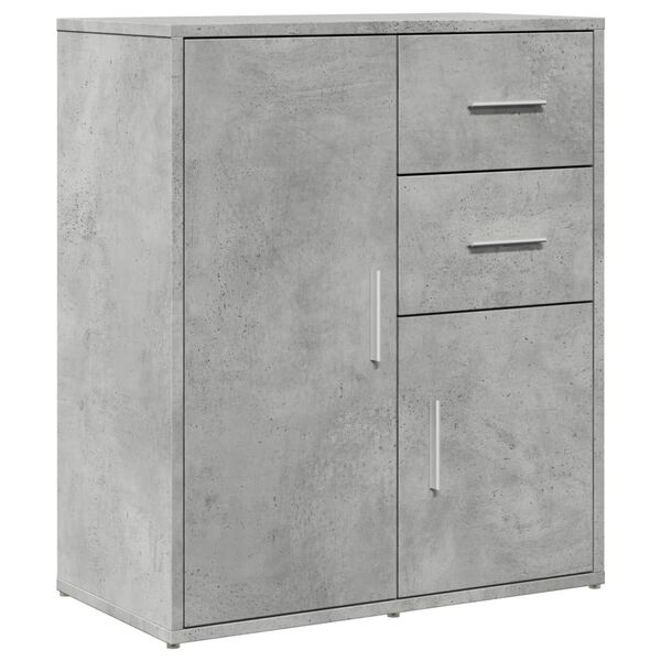 vidaXL Buffets 2 pcs gris béton 60x31x70 cm bois d'ingénierie