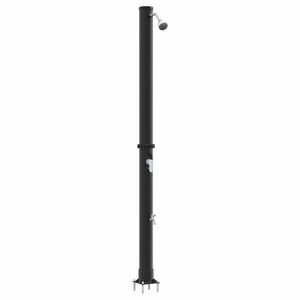 vidaXL Douche solaire extérieure Noir 217 cm PVC et aluminium