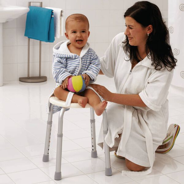 RIDDER Tabouret de salle de bain rond Blanc 110 kg A00603101