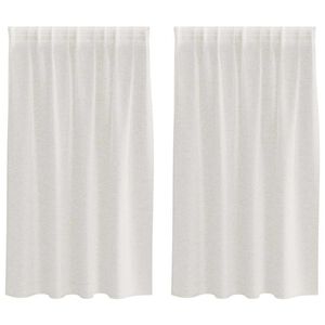 vidaXL Rideau en Voile 2 pcs Crème 140 x 140 cm Polyester