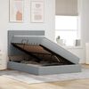 vidaXL Lit avec rangement et matelas Gris clair 140 x 200 cm Polyester