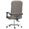 vidaXL Fauteuil de massage inclinable de bureau Taupe Tissu
