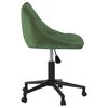 vidaXL Chaise pivotante de bureau Vert foncé Velours
