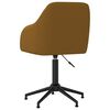 vidaXL Chaise pivotante de bureau Marron Velours