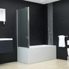 vidaXL Cabine de douche pliante ESG 120x68x130 cm