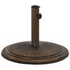 vidaXL Socle de parasol Bronze 45x45x30 cm Fonte
