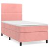vidaXL Sommier &agrave; lattes de lit et matelas Rose 80x200 cm Velours