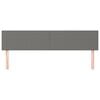 vidaXL T&ecirc;tes de lit 2 pcs Gris fonc&eacute; 100x5x78/88 cm Tissu