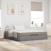 VidaXL Cadre de lit ottoman avec matelas taupe 180x200 cm tissu