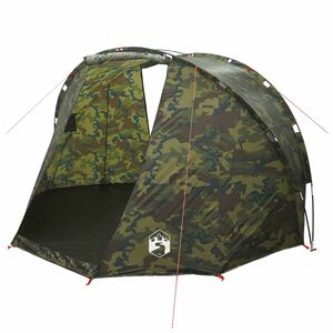 vidaXL Tente de p&ecirc;che &agrave; lib&eacute;ration rapide personne Camouflage L&eacute;ger