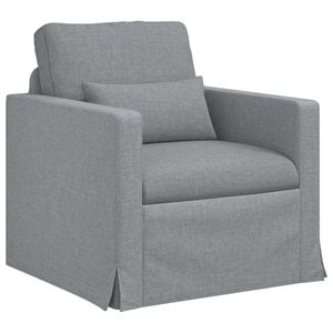 vidaXL Canap&eacute; Gris clair 78 x 78 x 80 cm tissu