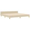 vidaXL Cadre de lit avec t&ecirc;te de lit Cr&egrave;me 200 x 200 cm tissu