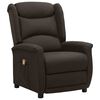vidaXL Fauteuil de massage Marron foncé Tissu
