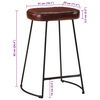 vidaXL Tabourets de bar lot de 2 marron fonc&eacute; 41x29x62 cm