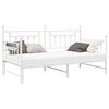 vidaXL Cadre de lit de jour Blanc 90 x 190 cm Acier