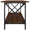 vidaXL Table basse Ch&ecirc;ne marron 100x45x45 cm Bois d'ing&eacute;nierie et fer