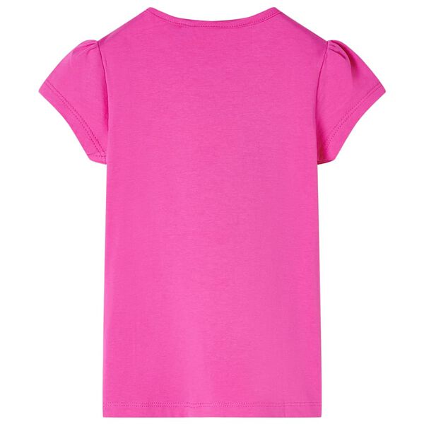 T-shirt pour enfants à mancherons rose foncé 92