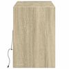 vidaXL Meuble TV mural avec lumières LED chêne sonoma 130x31x45 cm