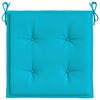 vidaXL Coussins de chaise de jardin lot de 6 turquoise 40x40x4cm tissu