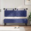 vidaXL T&ecirc;te de lit suspendue Bleu police 130 x 55 x 5 cm Velours