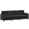 vidaXL Ensemble de canap&eacute;s 3 pcs coussins d&eacute;coratifs et coussins Noir