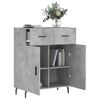 vidaXL Buffet gris b&eacute;ton 69,5x34x90 cm bois d'ing&eacute;nierie