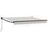 vidaXL Auvent r&eacute;tractable Gris clair et blanc 4 &times; 3 m